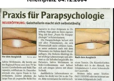 Rheinpfalz Zeitung eigene Praxis